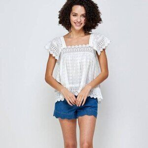 Ellison White Lace Blouse